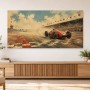 Rennwagen auf der Zielgeraden, Modernes Wandbild oder Fine Art Print
