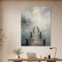 Nebliger Steg am See, Leinwand oder Fine Art Print