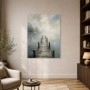 Nebliger Steg am See, Leinwand oder Fine Art Print