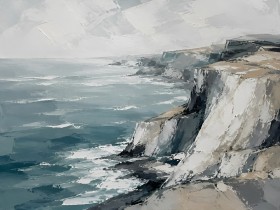Küstenklippen im Meerlicht, Wandbild oder Fine Art Print