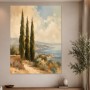 Mediterrane Küste als Leinwandbild oder Poster in sanften Farben