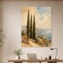 Mediterrane Küste als Leinwandbild oder Poster in sanften Farben