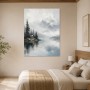 Nebliges Bergsee Panorama als Leinwand oder Fine Art Print