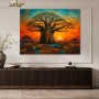 Baobab bei Sonnenuntergang als Wandbild oder Kunstdruck