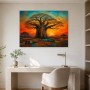Baobab bei Sonnenuntergang als Wandbild oder Kunstdruck