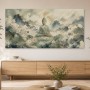 Meditativer Buddha zwischen Lotusblüten, Kunstdruck oder Gallery Print