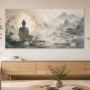 Meditativer Buddha am See, Leinwandbild oder Fine Art Print