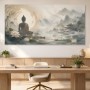 Meditativer Buddha am See, Leinwandbild oder Fine Art Print