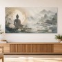 Meditativer Buddha am See, Leinwandbild oder Fine Art Print