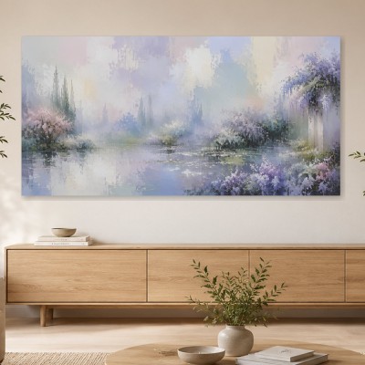 Sanfte Gartenlandschaft als Leinwandbild oder Kunstdruck