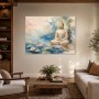 Meditativer Buddha mit Lotus, Modernes Wandbild oder Kunstdruck