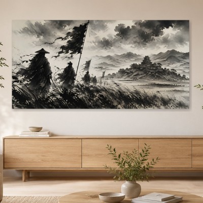 Mystische Samurai Landschaft als Fine Art Print und Wandbild