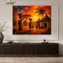 Afrikanisches Sonnenuntergangs-Motiv als Leinwand oder Kunstdruck