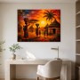 Afrikanisches Sonnenuntergangs-Motiv als Leinwand oder Kunstdruck