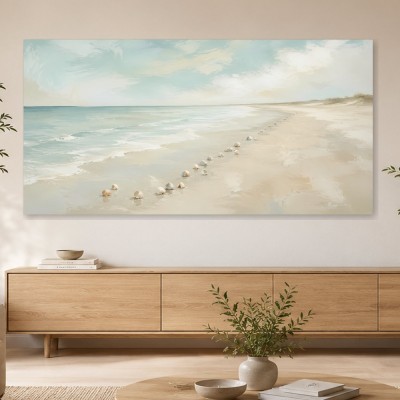 Sanfter Küstenblick als Leinwand oder Poster