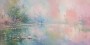 Pastellsee mit Seerosen als Wandbild oder Kunstdruck