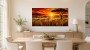 Afrikanische Savanne bei Sonnenuntergang als Leinwand oder Poster