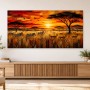 Afrikanische Savanne bei Sonnenuntergang als Leinwand oder Poster