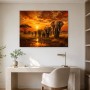 Elefanten bei Sonnenuntergang als Leinwandbild oder Fine Art Print