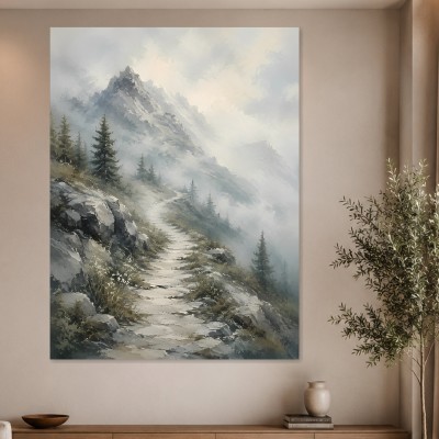 Malerischer Bergpfad als Wandbild oder Kunstdruck