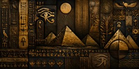 Ägyptische Symbolik als Wandbild oder Fine Art Print