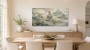 Meditativer Buddha zwischen Lotus und Bergen, Fine Art Print oder Gallery Leinwand