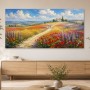 Blühende Hügellandschaft als Leinwandbild oder Kunstdruck