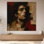 Ausdrucksstarkes Porträt als Wandbild oder Acrylbild mit grafischer Tiefe