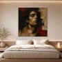 Ausdrucksstarkes Porträt als Wandbild oder Acrylbild mit grafischer Tiefe