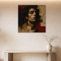 Ausdrucksstarkes Porträt als Wandbild oder Acrylbild mit grafischer Tiefe
