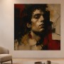 Ausdrucksstarkes Porträt als Wandbild oder Acrylbild mit grafischer Tiefe