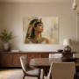 Ägyptische Eleganz als Wandbild oder Kunstwerk mit goldenen Akzenten