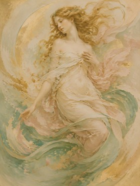 Sanfte feminine Kunst oder eleganter Fine Art Print in Pastelltönen Sanfte feminine Kunst oder eleganter Fine Art Print in Pastelltönen
