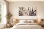 Elegante Frauenfigur im Blumenmeer als Wandbild oder Fine Art Print