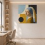 Porträt in Blau und Gold als Kunstdruck oder Poster