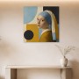 Porträt in Blau und Gold als Kunstdruck oder Poster