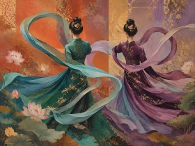 Elegantes Frauenmotiv als Wandbild oder Fine Art Print in kräftigen Farben Elegantes Frauenmotiv als Wandbild oder Fine Art Print in kräftigen Farben