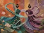 Elegantes Frauenmotiv als Wandbild oder Fine Art Print in kräftigen Farben