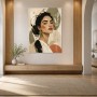 Elegantes Porträt als Leinwand oder Poster in sanften Naturtönen