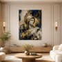 Antike Athena Kunstwerk oder Fine Art Print mit goldblauer Eleganz