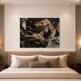 Antikes Porträt zwischen Leinwandbild und Gallery Print in Gold und Schwarz