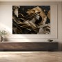 Antikes Porträt zwischen Leinwandbild und Gallery Print in Gold und Schwarz