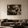 Antikes Porträt zwischen Leinwandbild und Gallery Print in Gold und Schwarz