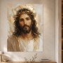 Jesus Porträt als Kunstdruck oder Leinwandbild in Goldtönen