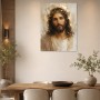 Jesus Porträt als Kunstdruck oder Leinwandbild in Goldtönen