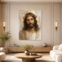 Jesus Porträt als Kunstdruck oder Leinwandbild in Goldtönen