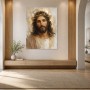 Jesus Porträt als Kunstdruck oder Leinwandbild in Goldtönen
