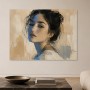 Elegantes Porträt als Kunstwerk oder Poster in sanften Naturtönen
