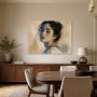 Elegantes Porträt als Kunstwerk oder Poster in sanften Naturtönen