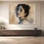 Elegantes Porträt als Kunstwerk oder Poster in sanften Naturtönen